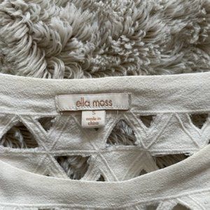 White Ella Moss Shirt with cutouts. So sweet and versitile!